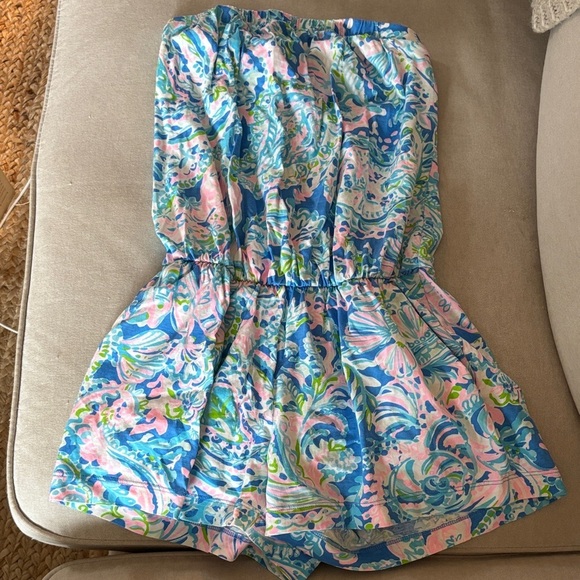 Lilly Pulitzer Pants - Lilly Pulitzer Strapless Paisley Cotton Romper